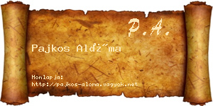 Pajkos Alóma névjegykártya
